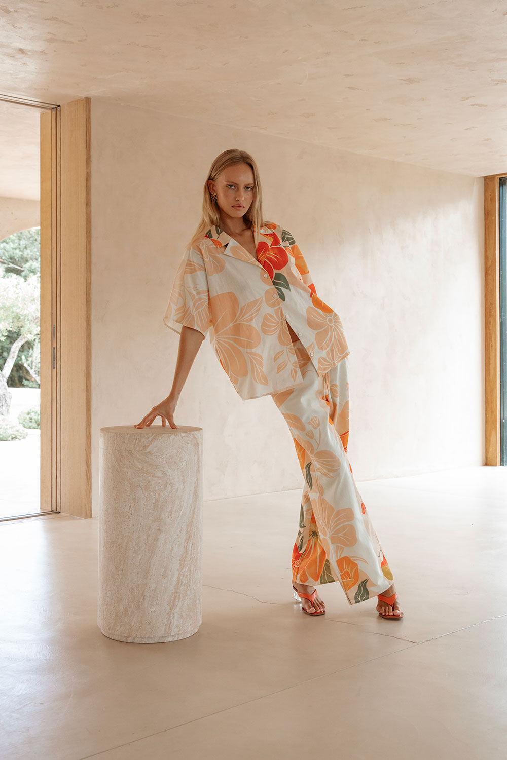 Stylish Women's Chey Top Featuring Exclusive Petal Scarf Print