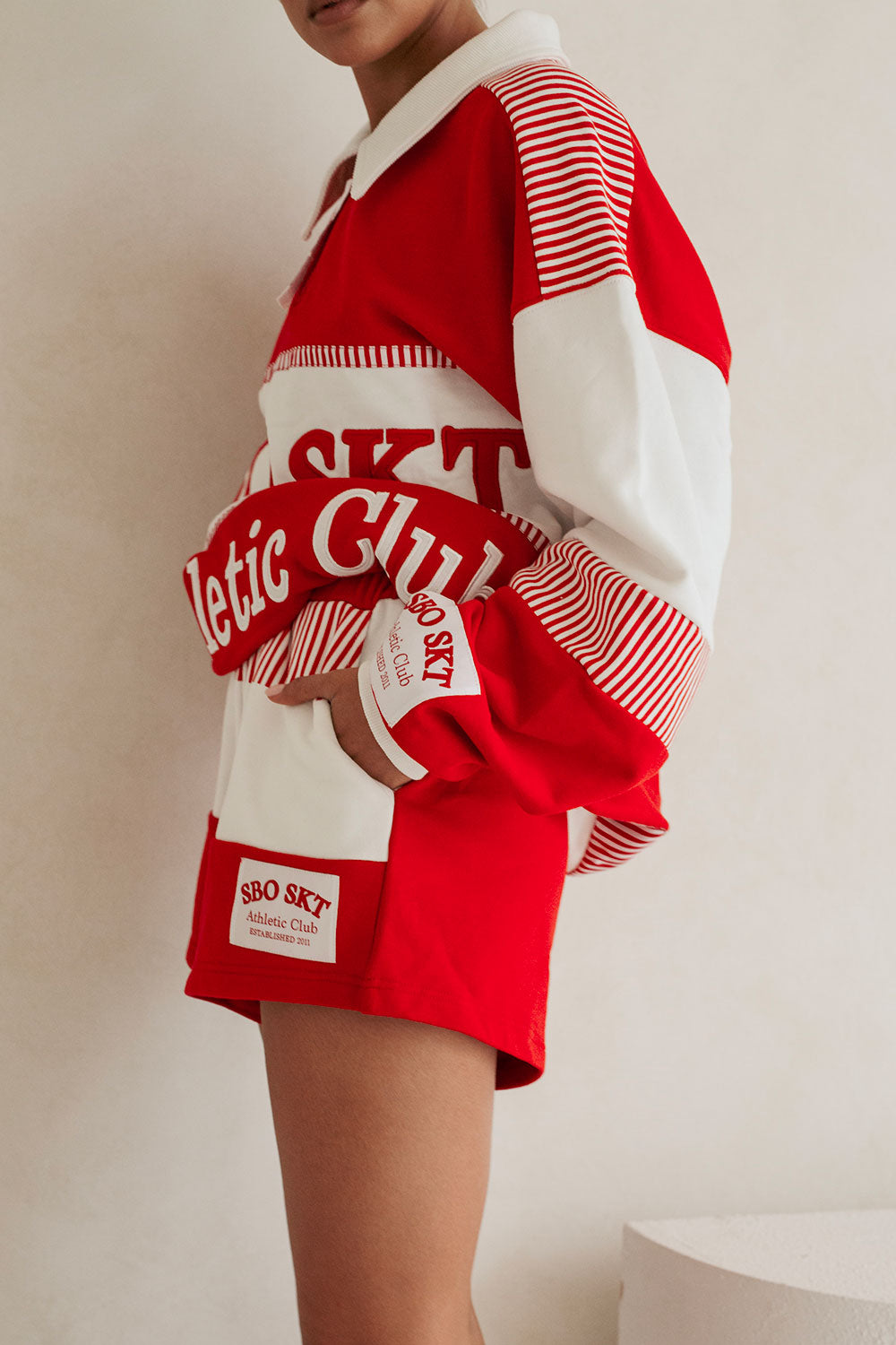 Vibrant Red Terry Orlando Shorts - Exclusive Design
