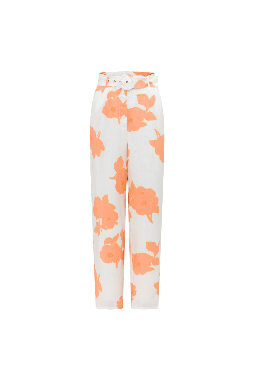 Retro-Inspired Women's Hakura Viscose Pants with Exclusive Floret Print