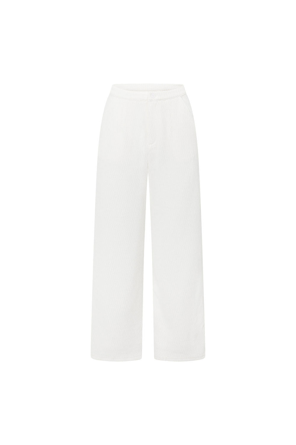 Stylish White Soft Woven High Waisted Tyra Pants for Fashionable Look