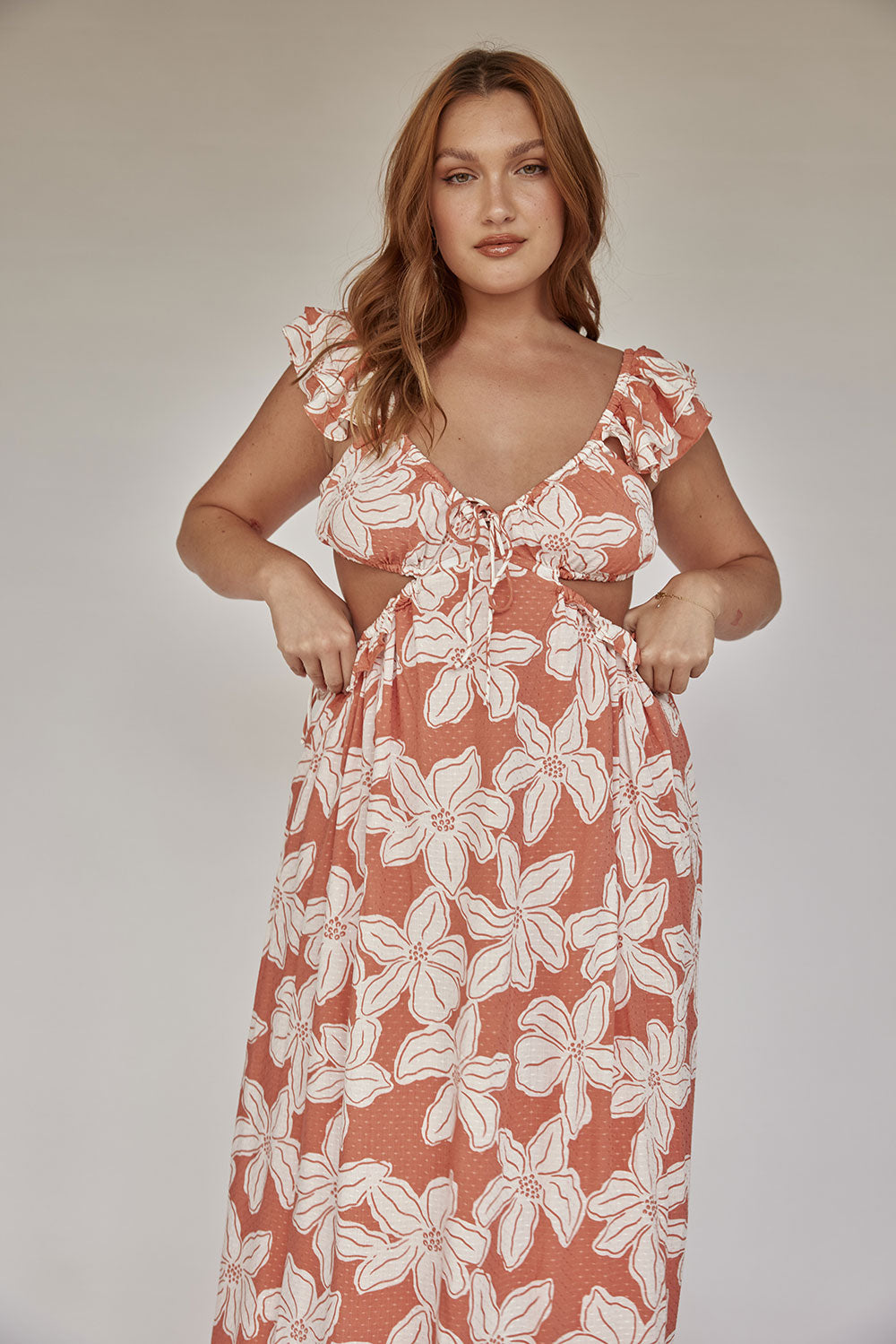 Women's Archa Maxi Dress with Exquisite Forest Floral Print from Isola Collection
