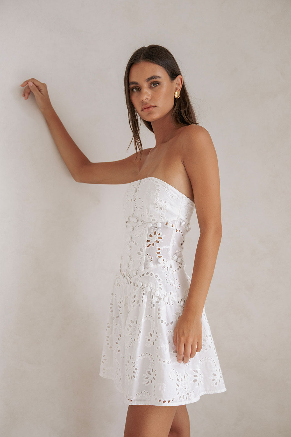 Unique Palermo Button Sample Dress with Faint Marks