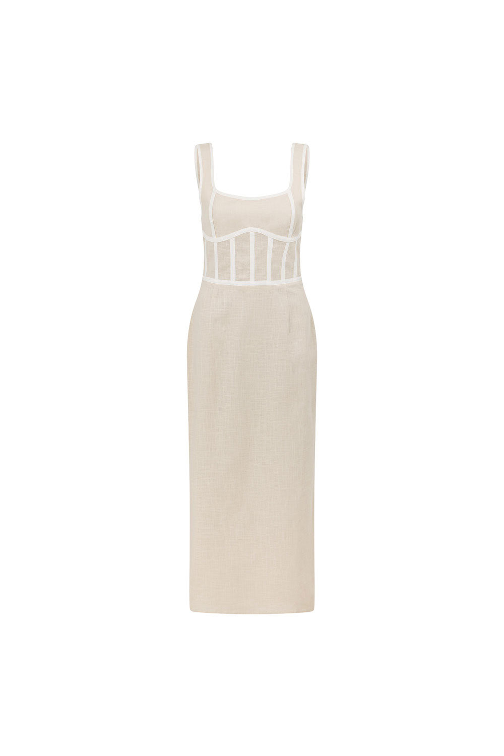 SAMPLE - Women's Ricardo Midi Dress in Stone Color