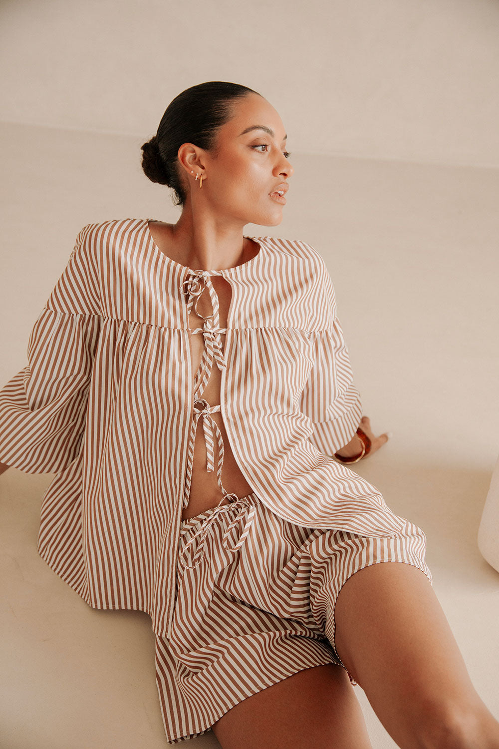 Chocolate-Colored Pennie Summer Women's Top