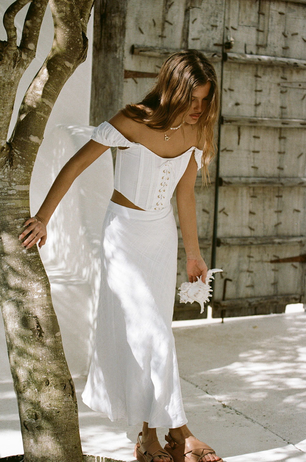 Exquisite Callie Women's Flowy White Skirt