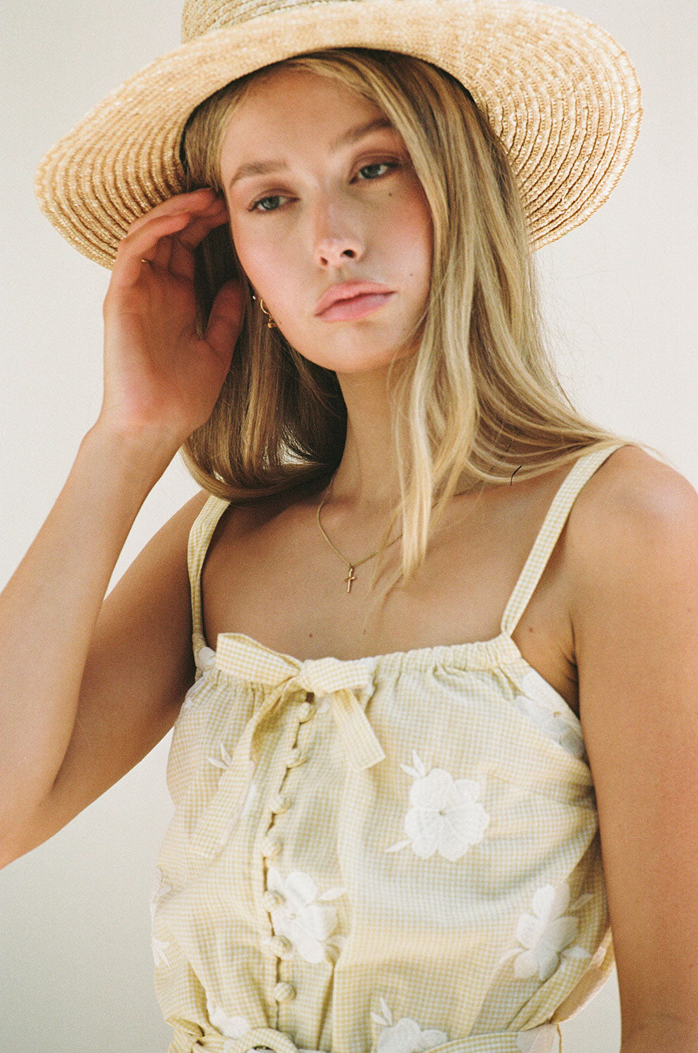 Exclusively Designed Bellatrix Summer Holiday Gingham Cotton Voile Playsuit