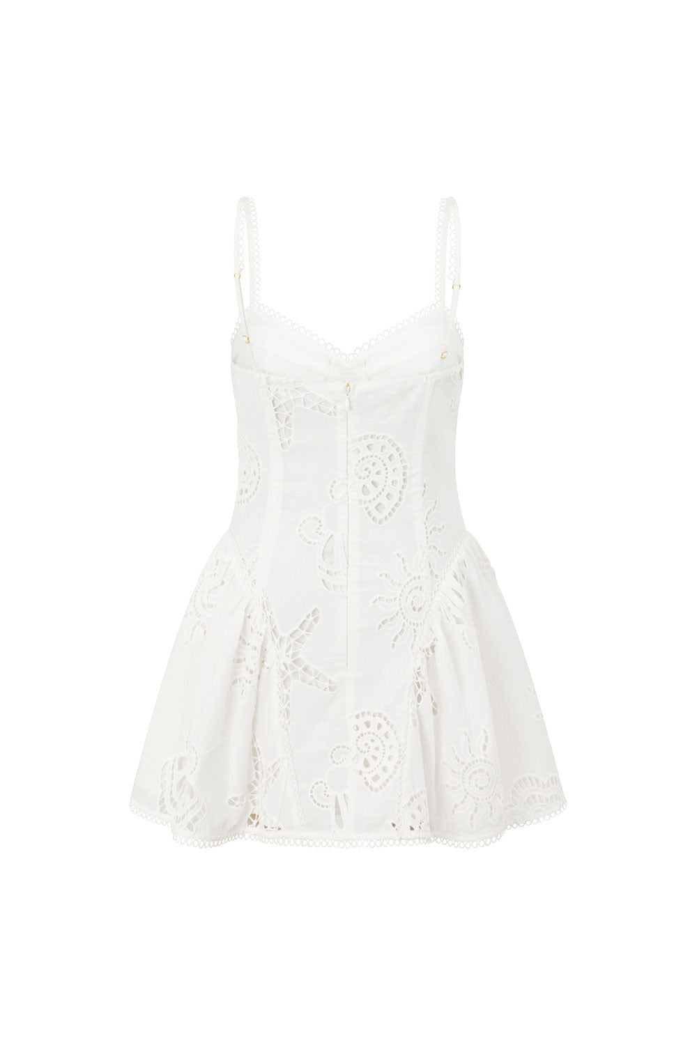Elegant Los Molinos Corallo Bianca Summer Linen-Cotton Dress