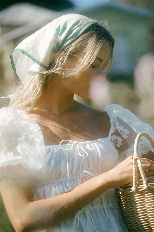Unique Harrow Puff Dress - One-of-a-Kind Sample with Faint Brown Mark