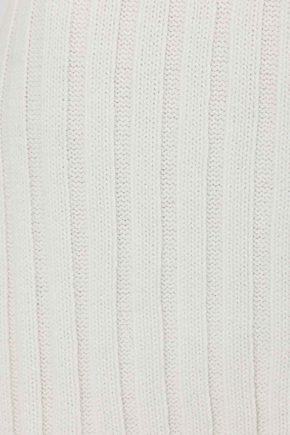 Exclusively Designed White Natural Cotton Ribbed Nessi Top