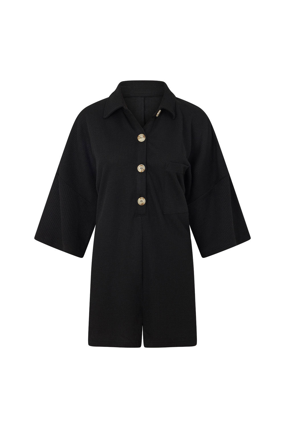 Black Casual Milena Playsuit - Ideal for Daily Wear