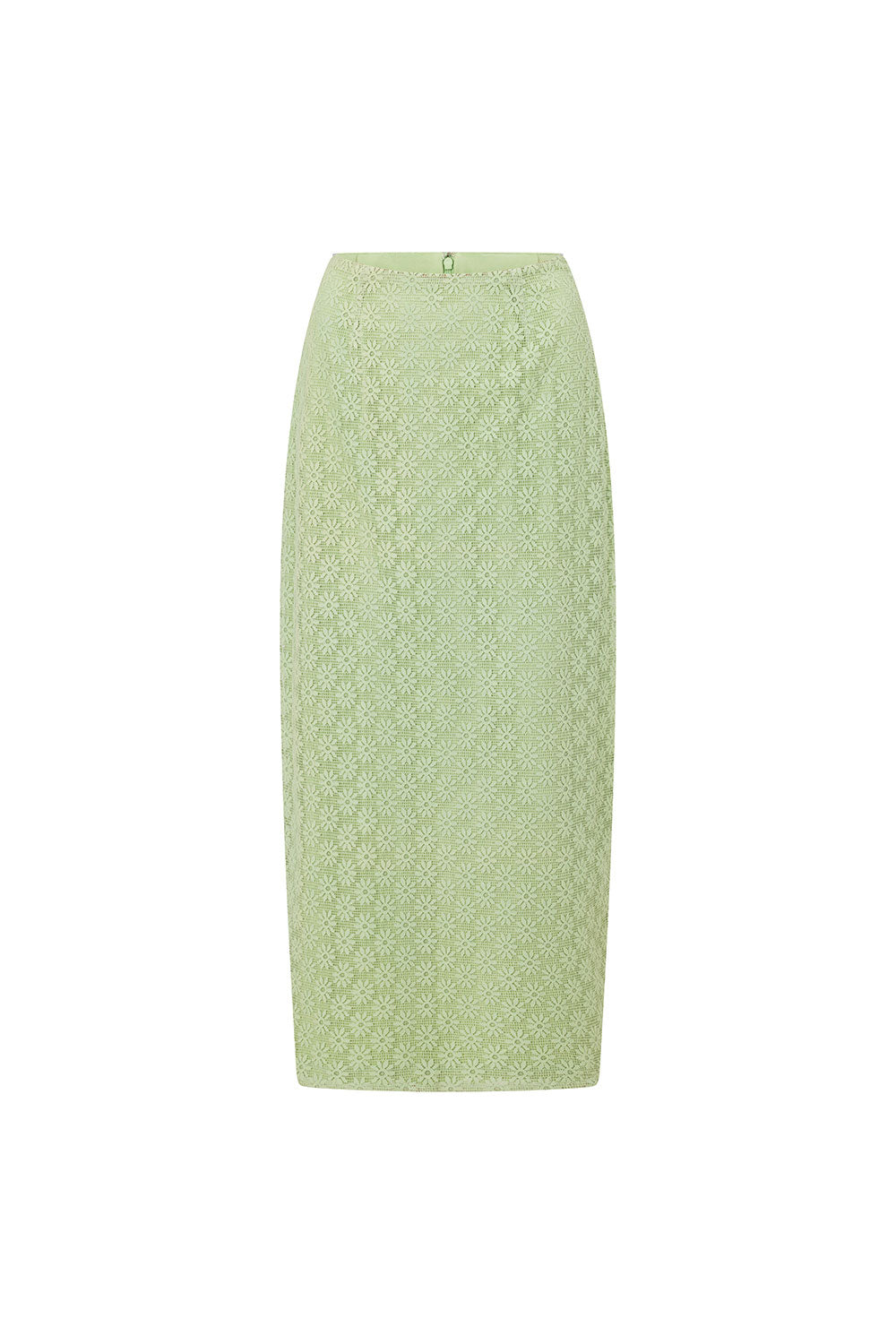 Exquisite Delicate Flower Lace Josa High Waisted Midi Skirt