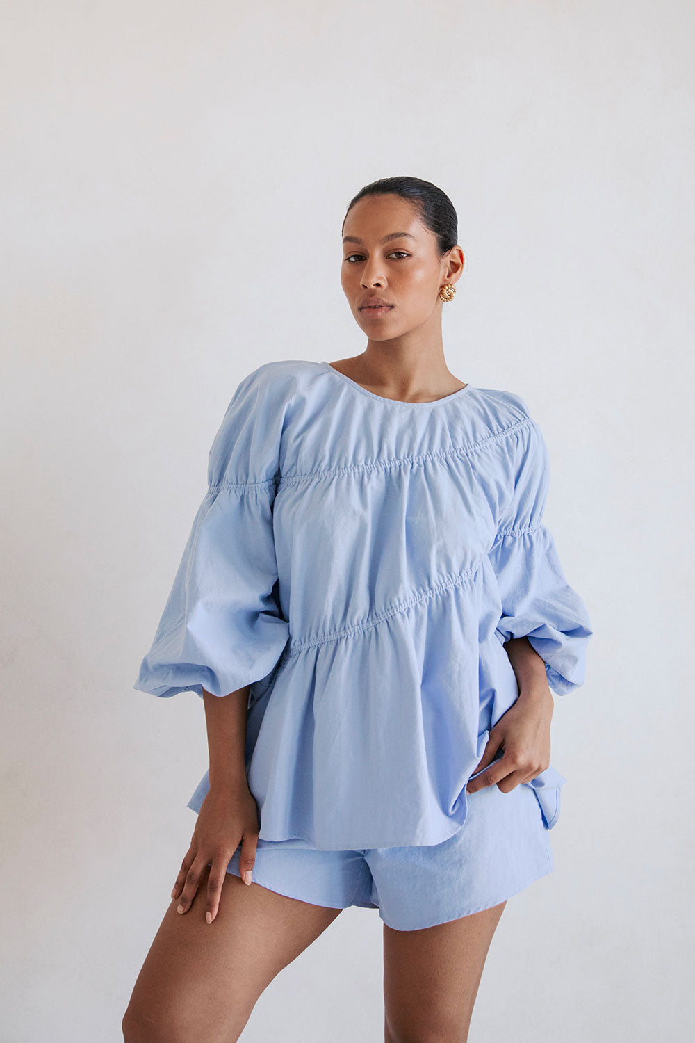 Akel Blue Relaxed-Fit Women's Top