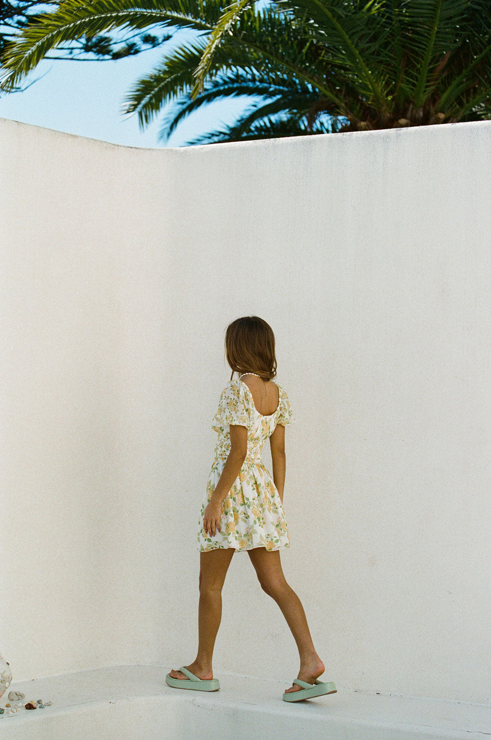 Sabo Exclusively Designed Women's Jorja Dress with Dusty Lemon Floral Print