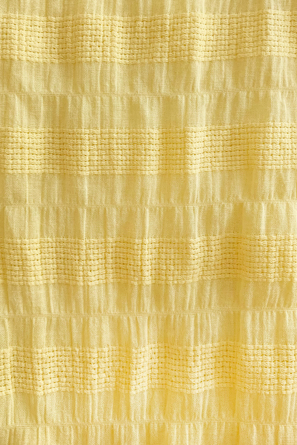Lemon-Hued Lightweight Natural Cotton Nalani Midi Dress with Stylish Details