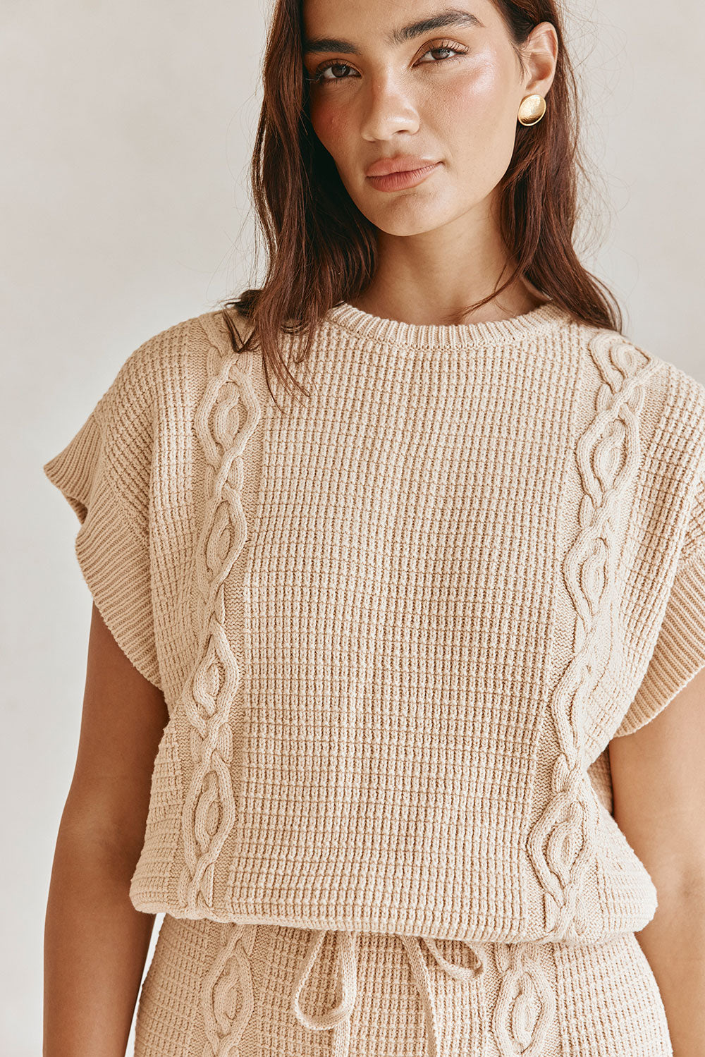 Elegant Saphira Cotton Blend Knit Dress for Women