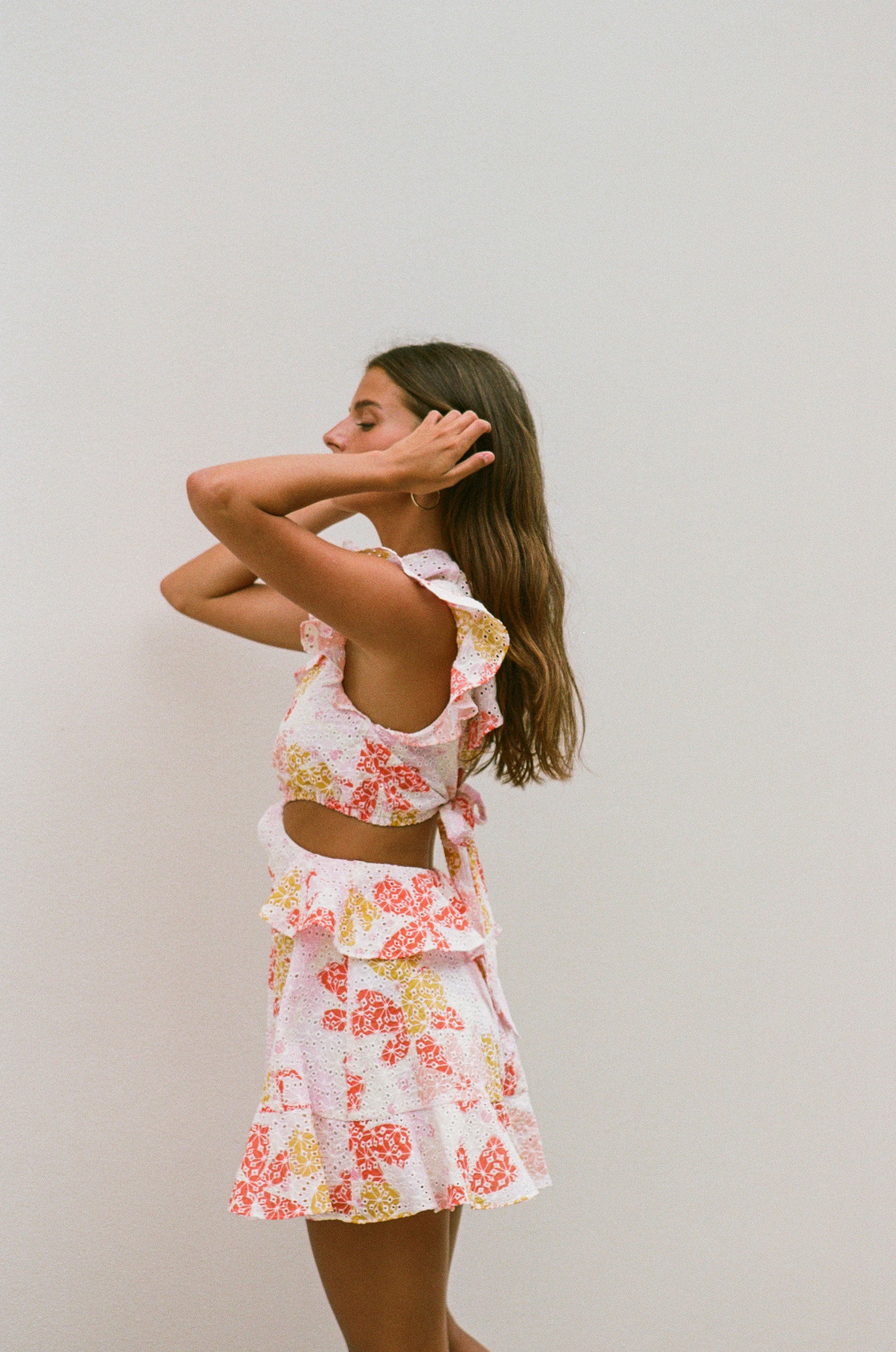 Exclusive Santa Clara Cutout Sample Dress in Pollen Color