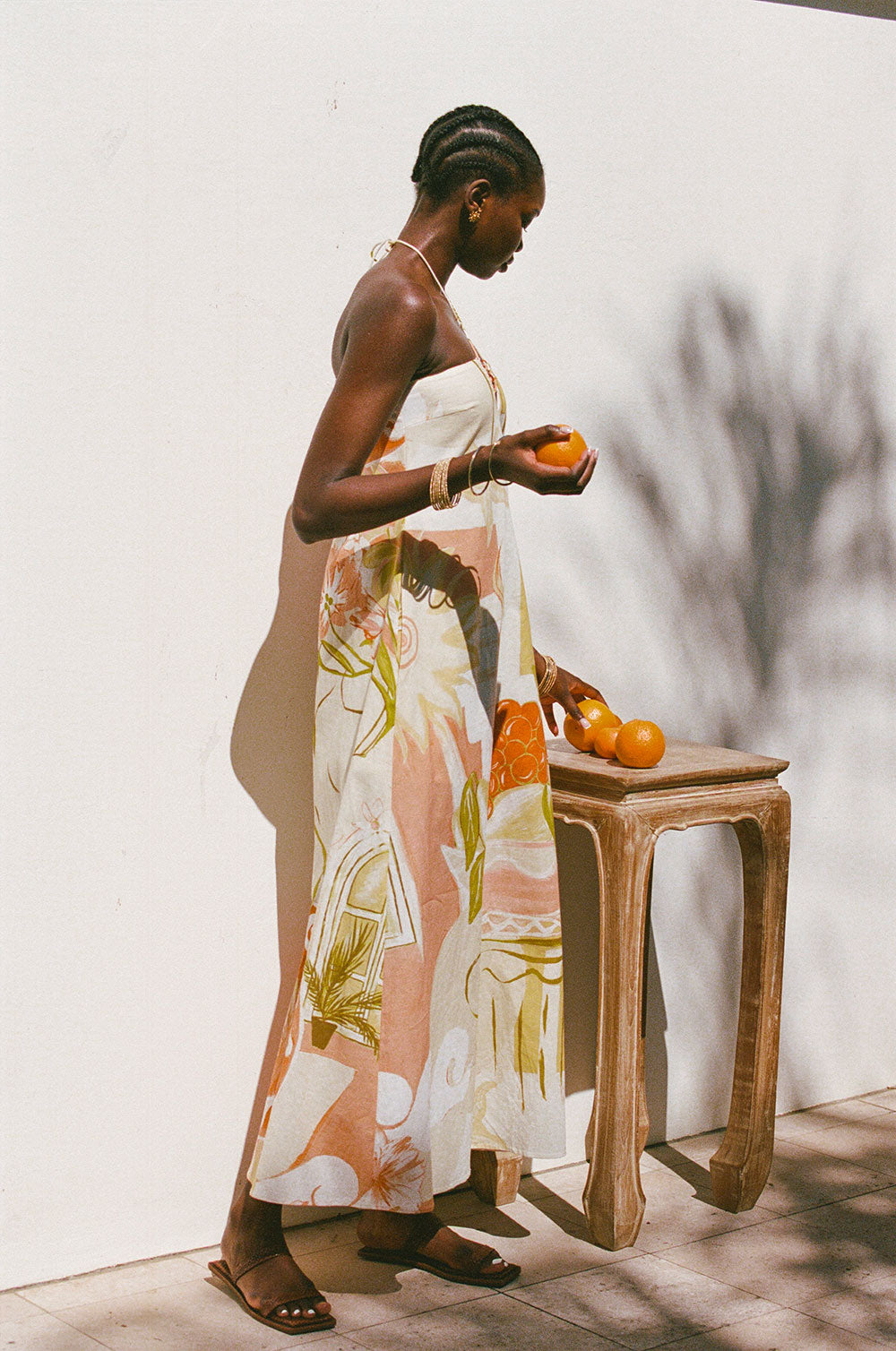 Aerin Women's Maxi Dress with Exclusive Thalassa Rust Print
