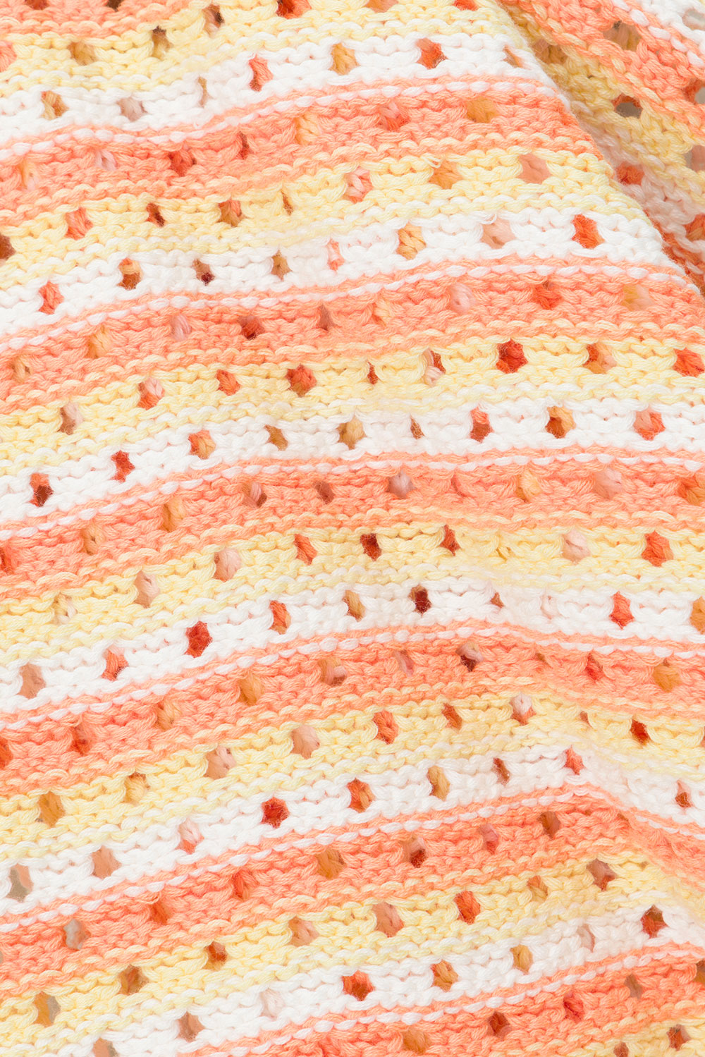Vintage-Style Orange Erin Knit Top with Stripes