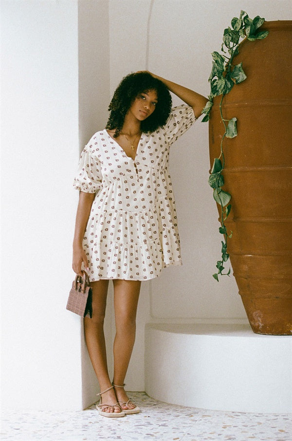 Stylish Tarelle Women's Dress in Dusty Floral Pattern