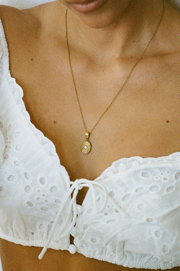 Exquisite White Natural Cotton Zelita Top with Unique Detailing