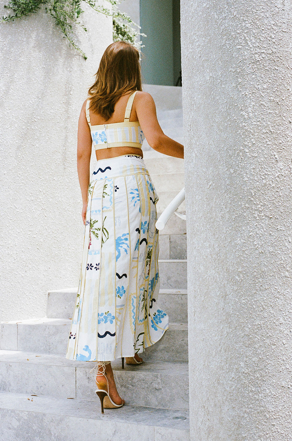 Exclusive Laguna Print Estelle High Waisted Wrap Maxi Skirt