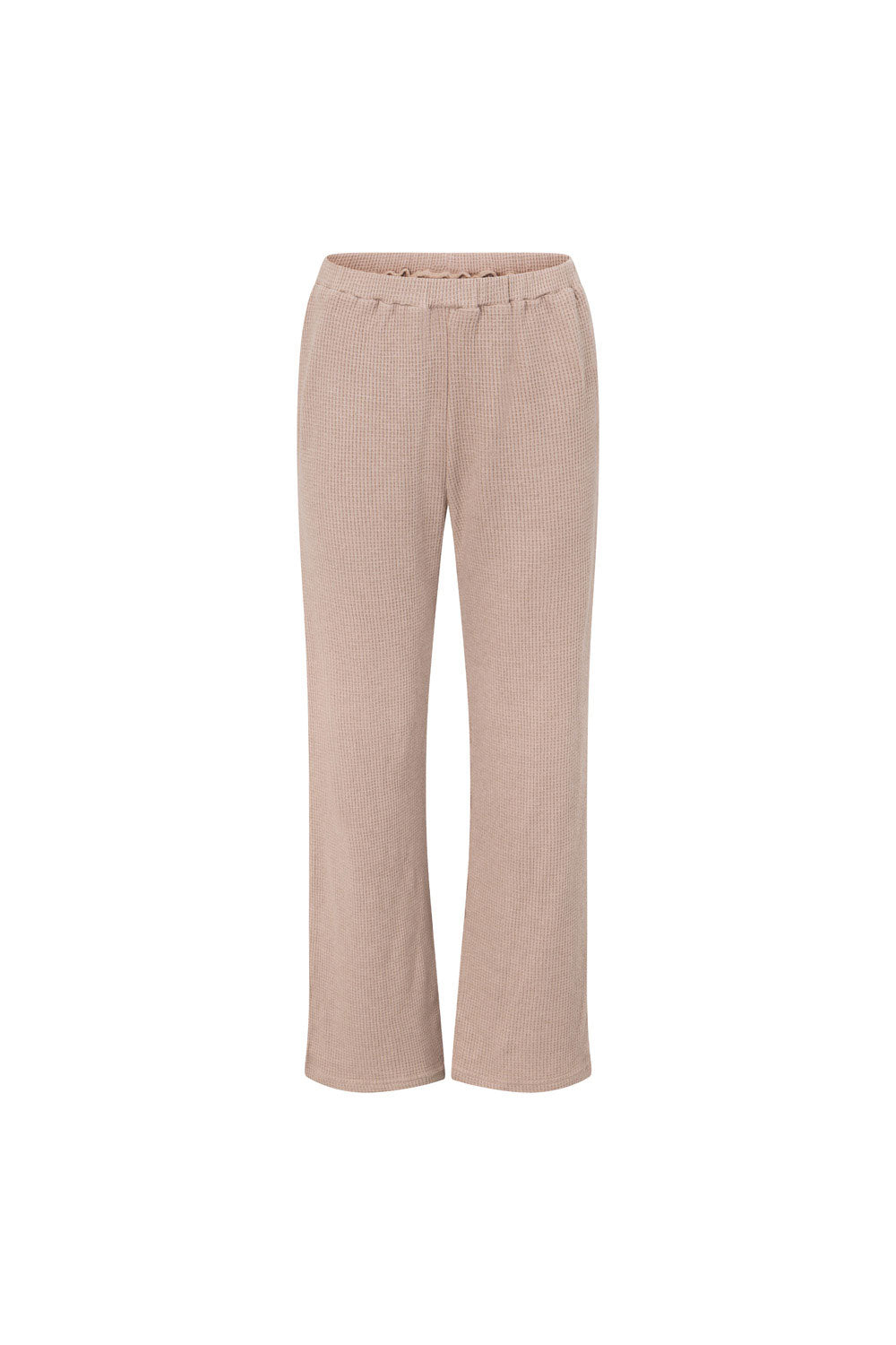 Stylish Tan Cotton Blend Waffle Fabric Lucien Comfortable Pants
