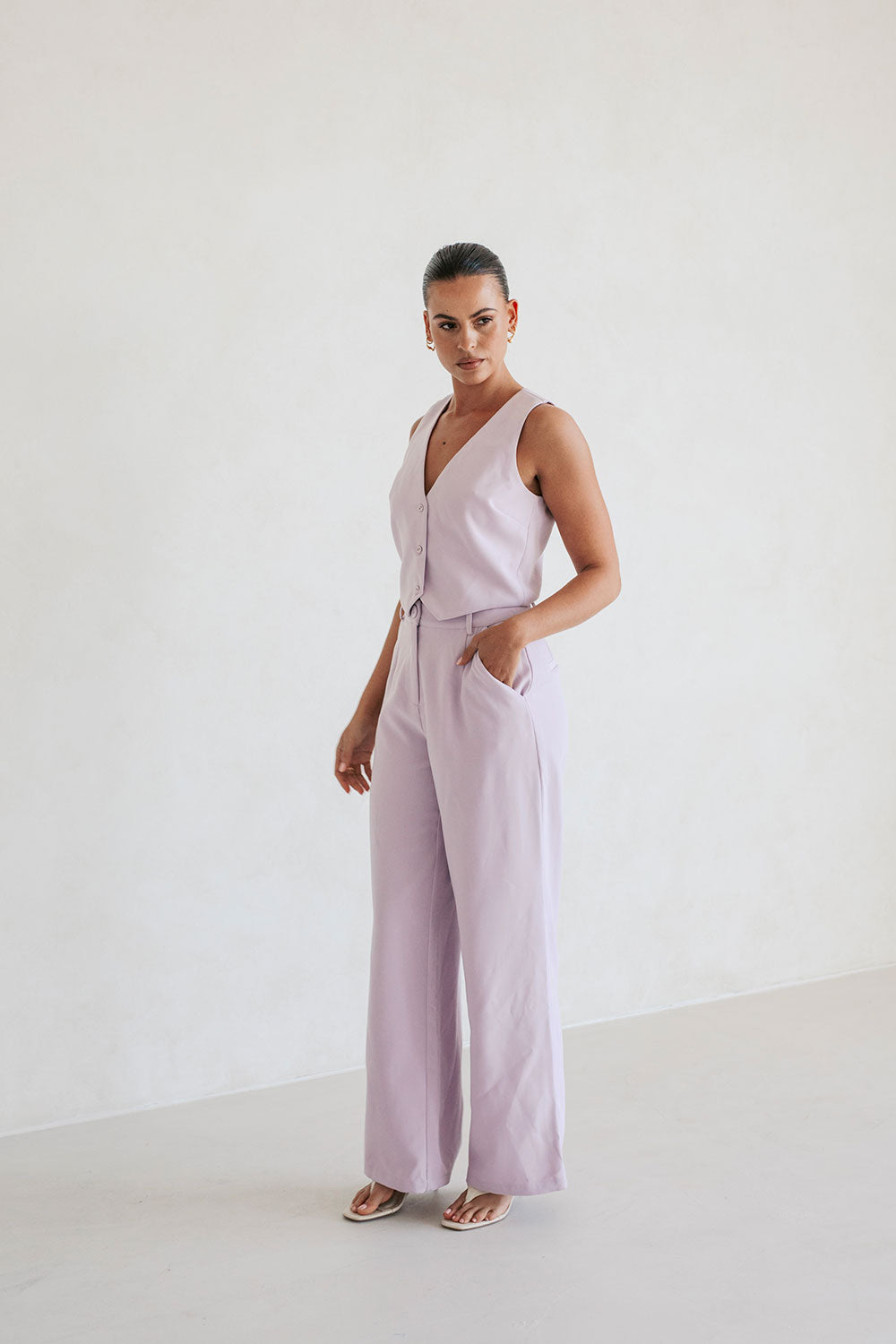 Lavender-colored Peri Women's Vest Top