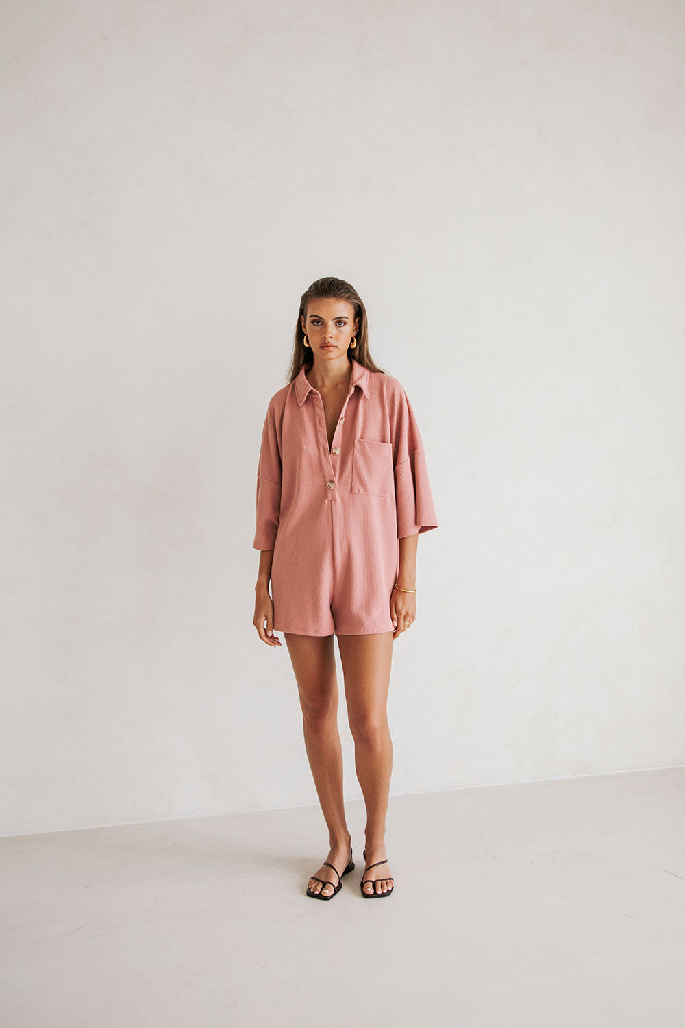 Casual Clay-colored Milena Playsuit for Everyday Wear