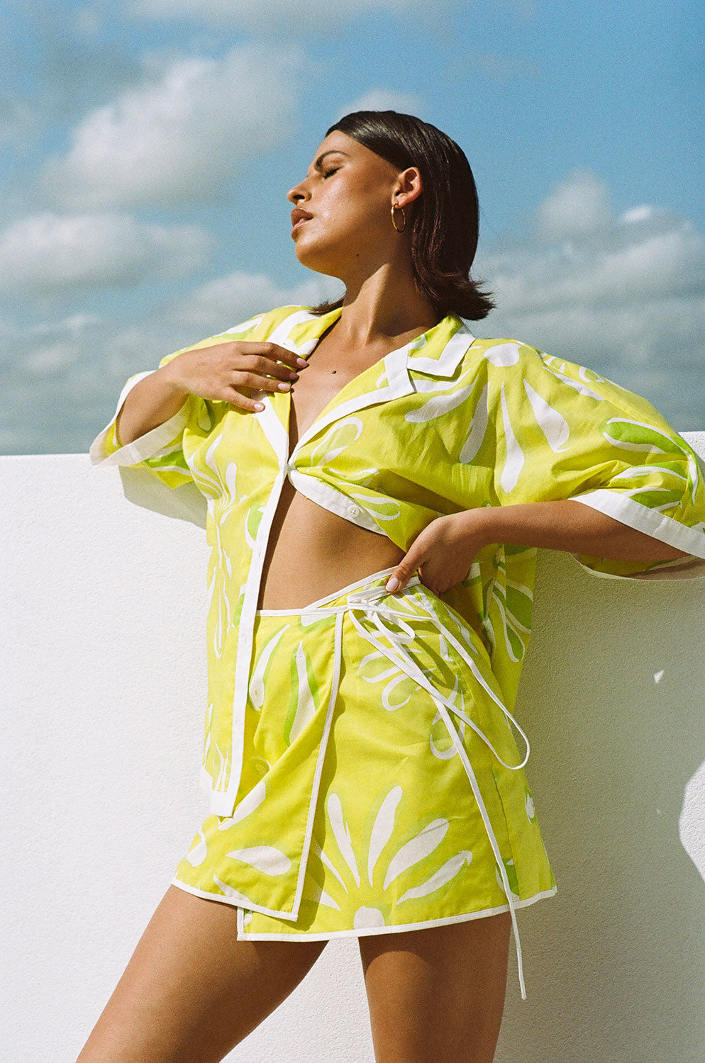 Exclusive Floral Print Summer Nellie Wrap Mini Skirt