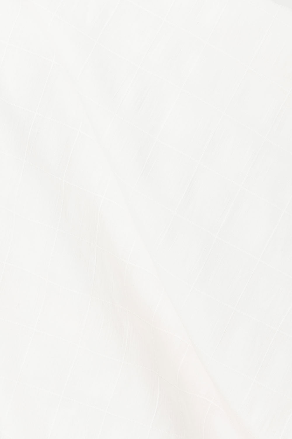 Elegant White Self - Check Cotton Strapless Delta Maxi Dress