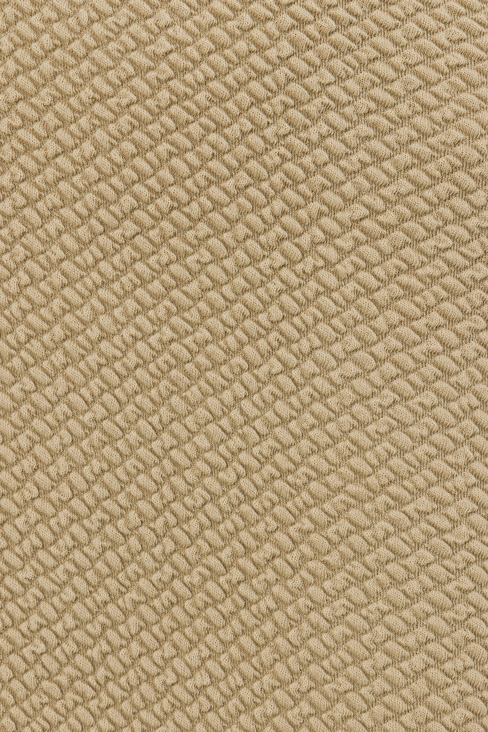 Creamy Tan Bubble Fabric Backless Elly Dress for Cooler Months