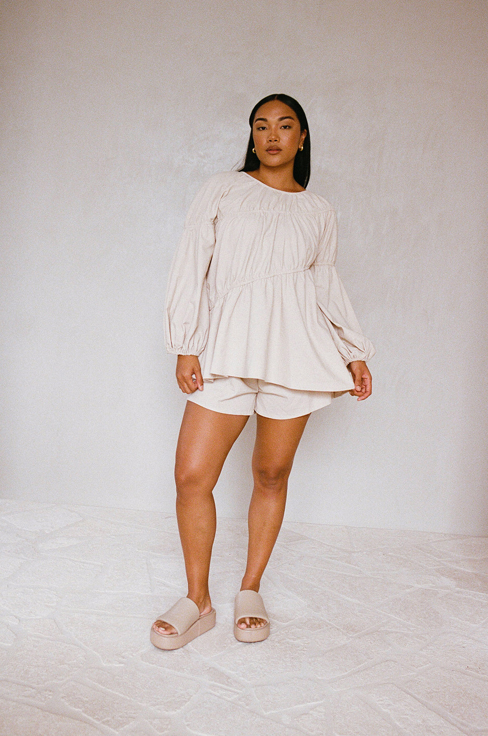 Sample Akel Tan Colored Women's Top