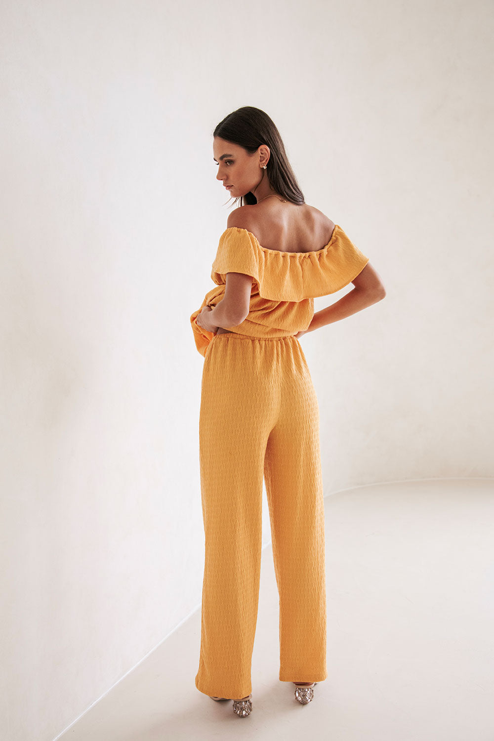 Exclusively Designed Golden Yellow Kala Resort Pants with Elastic Waist
