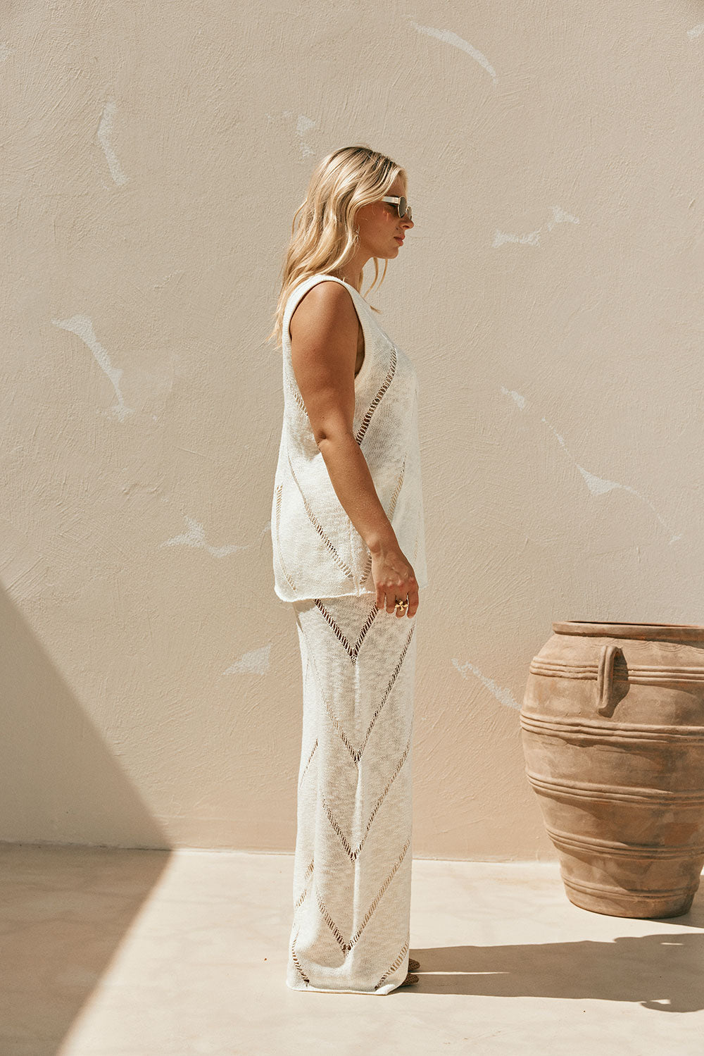 Elegant Cream Knit Josiah Top - A Signature Style
