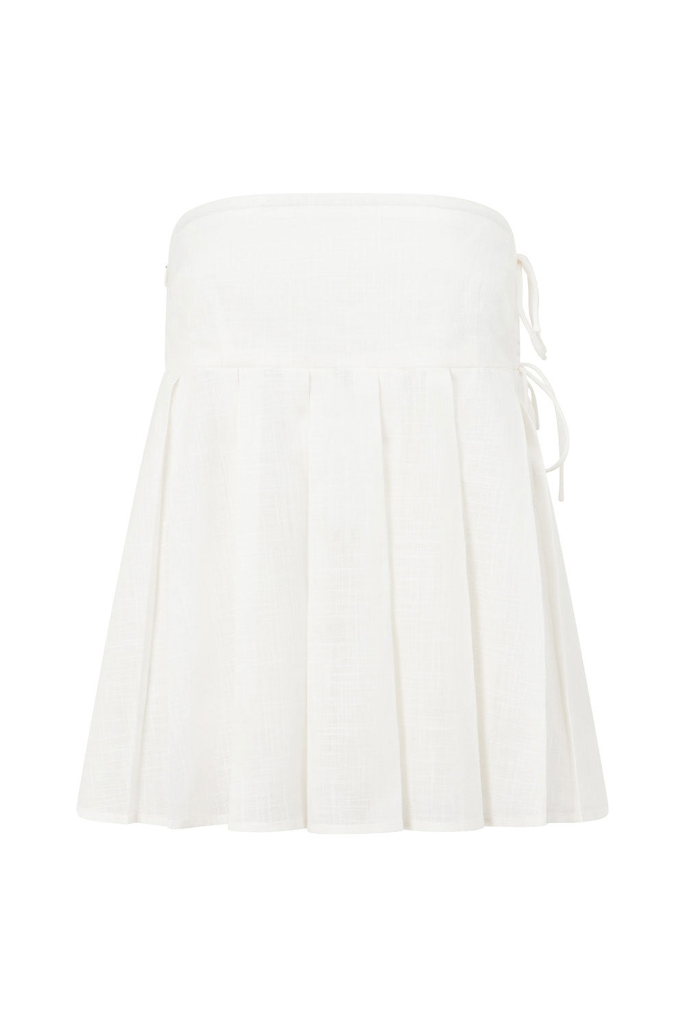 High - Quality White Cotton Slub Strapless Avenue Women's Top