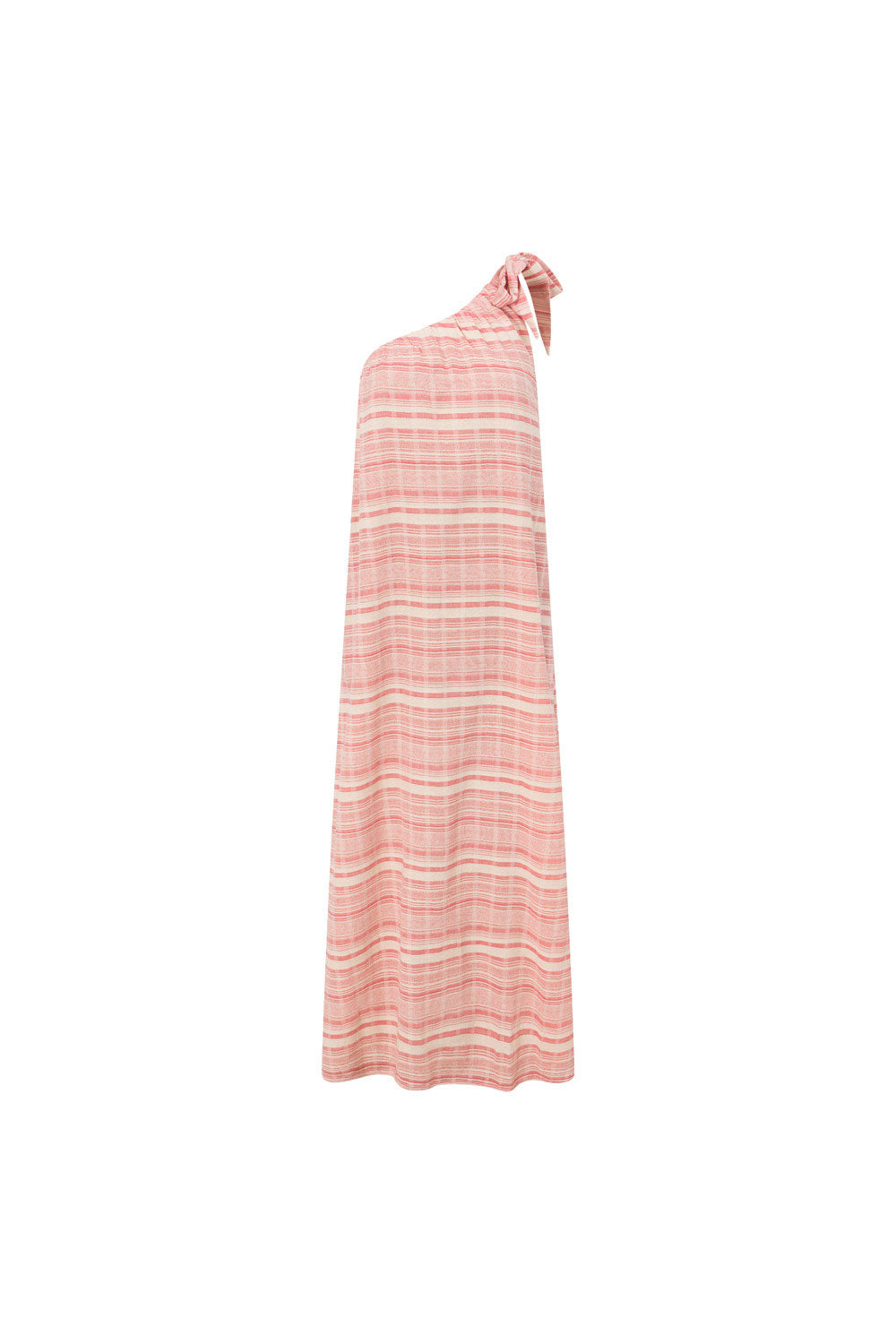 Sabo Exclusive Pink and White Striped Women's Navi Maxi Dress for Vacation