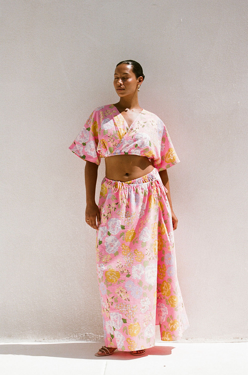 Exclusive Corsage Spring Naya Wrap Skirt for Long Lunches