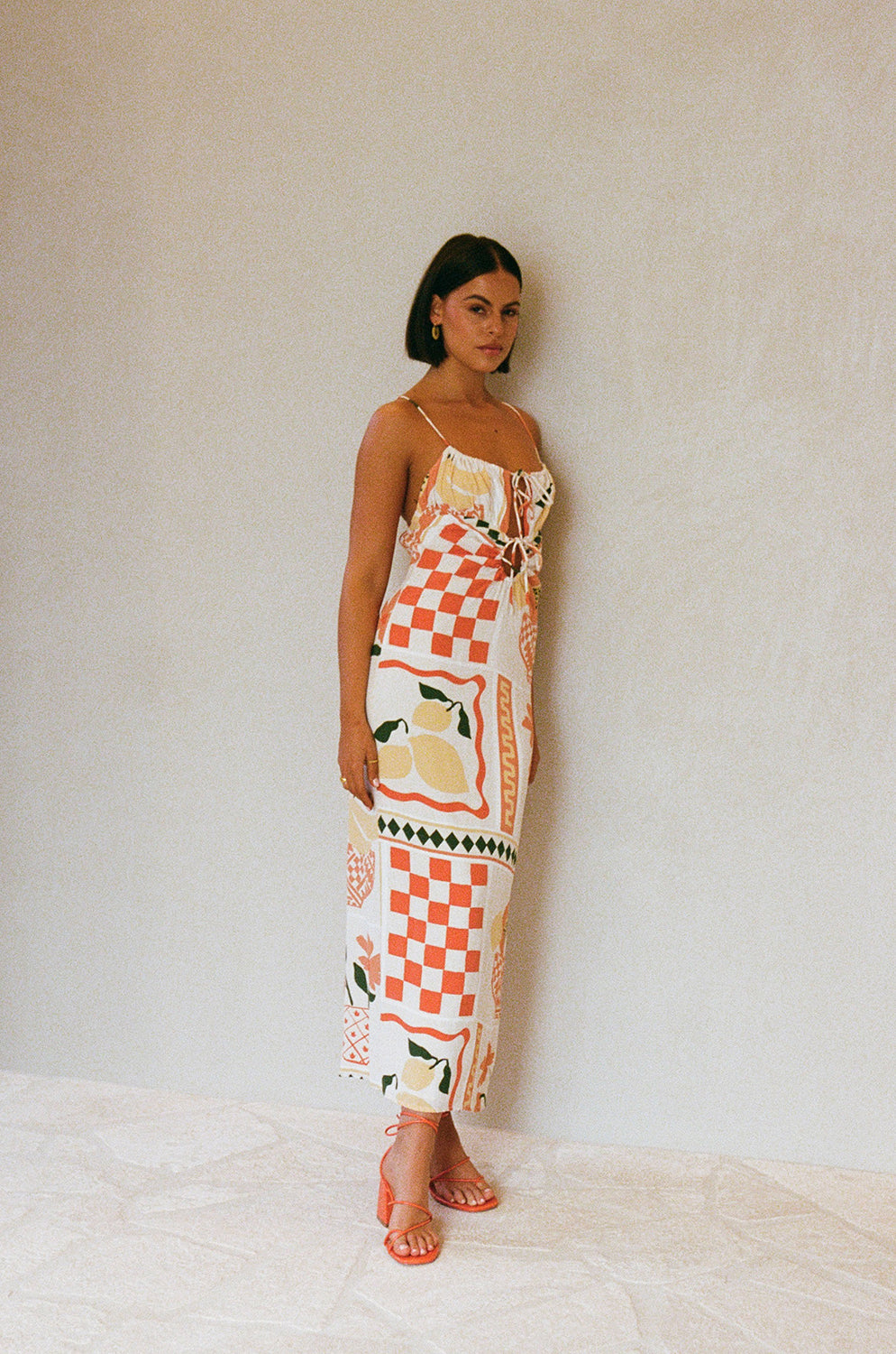 Exclusive Prego Rossa Print Piper Midi Dress for Stylish Vibes