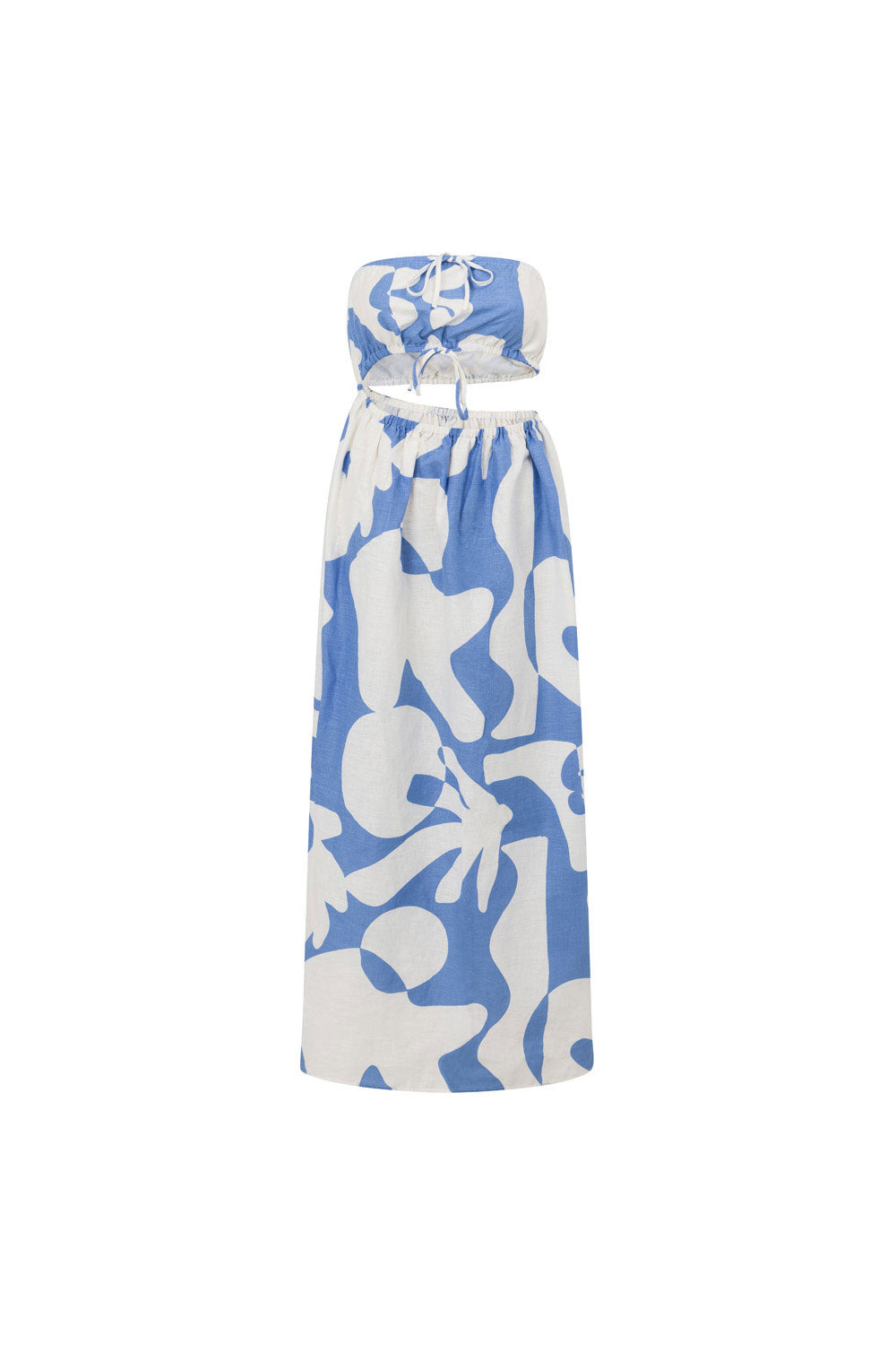 Exquisite Mediterranean-Inspired Fei Strapless Maxi Dress