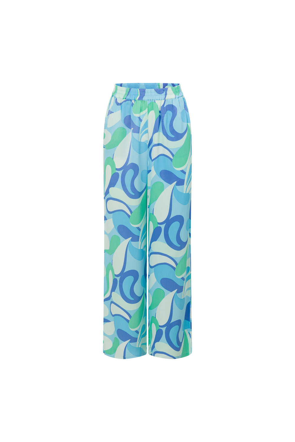Alanis Swirl Matte Silky High-Waisted Relaxed Fit Pants