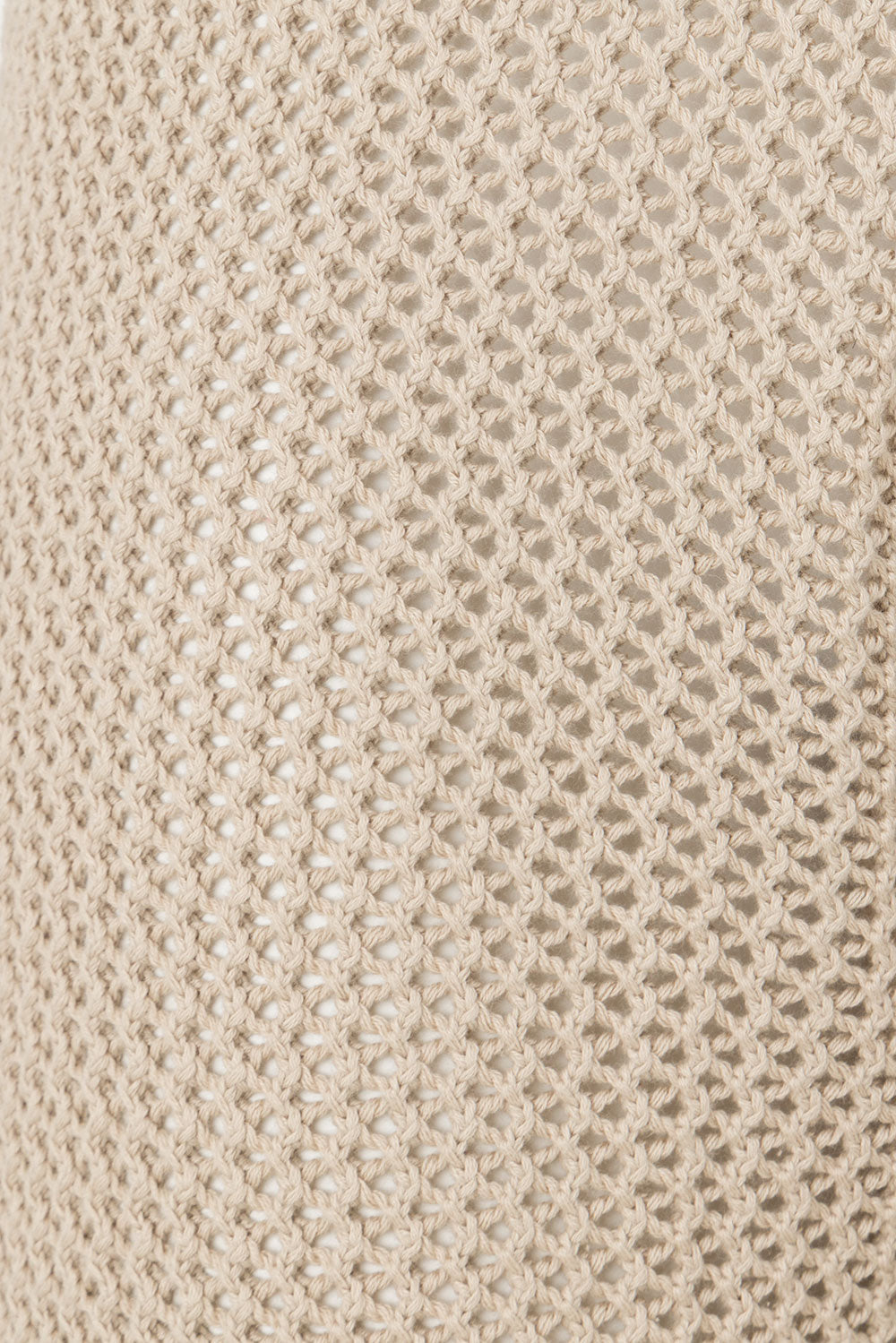 Stylish Stone Cream Sheer Knit High-Waisted Ailish Pants