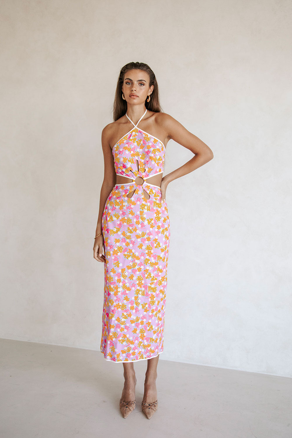 Women's Dakota Midi Dress with Exclusive Dulcie Daisy Print