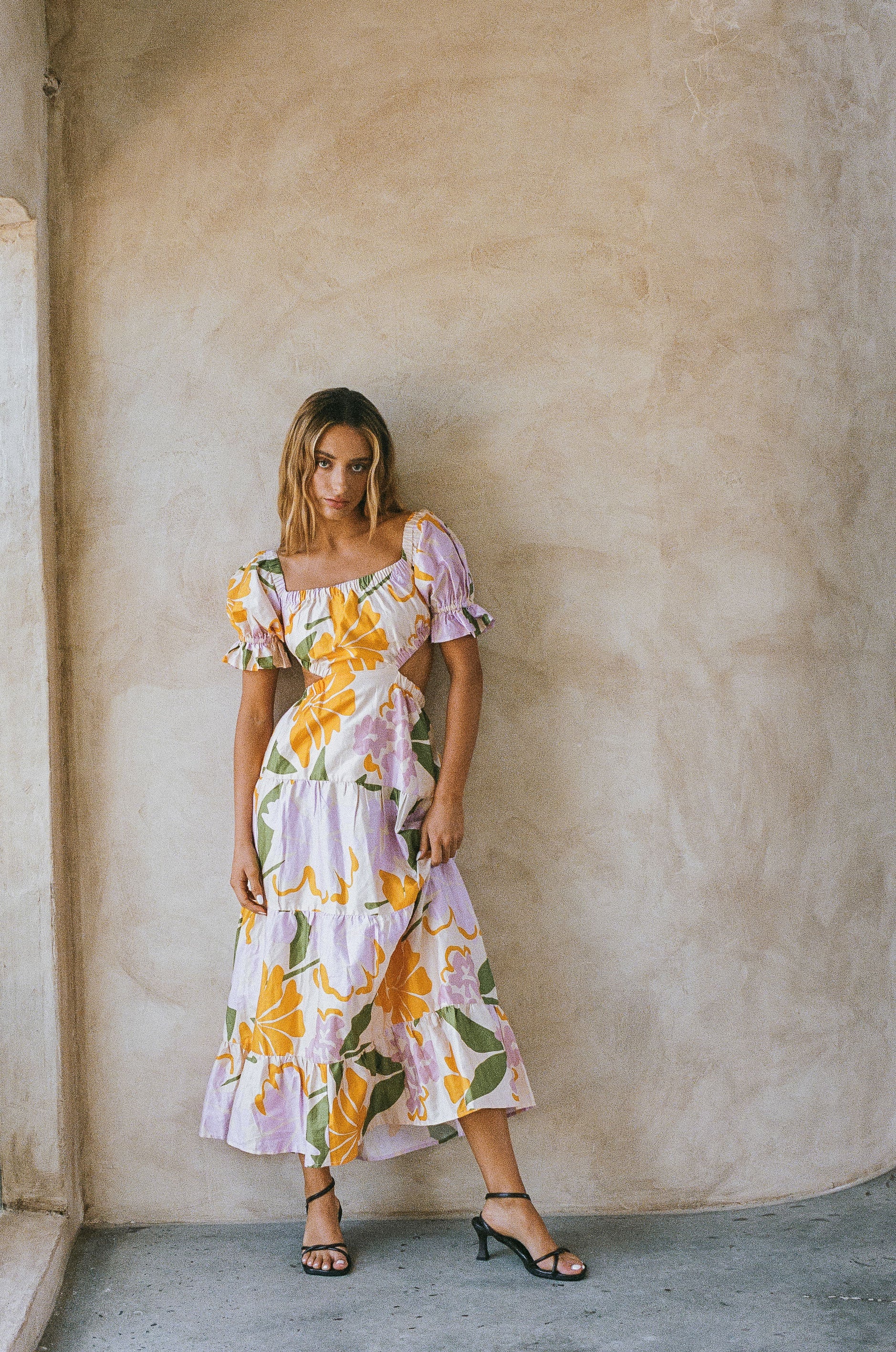 Exclusive Lily Floral Printed Luxury Cotton Poplin Poppi Dress