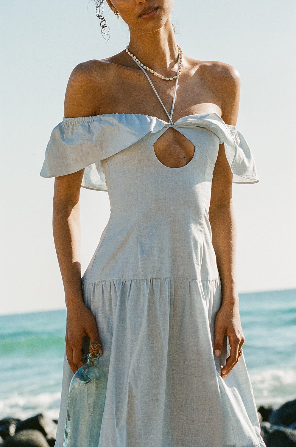 Blue Adorne Women's Midi Dress - Ideal for Bridal Showers and Special Events