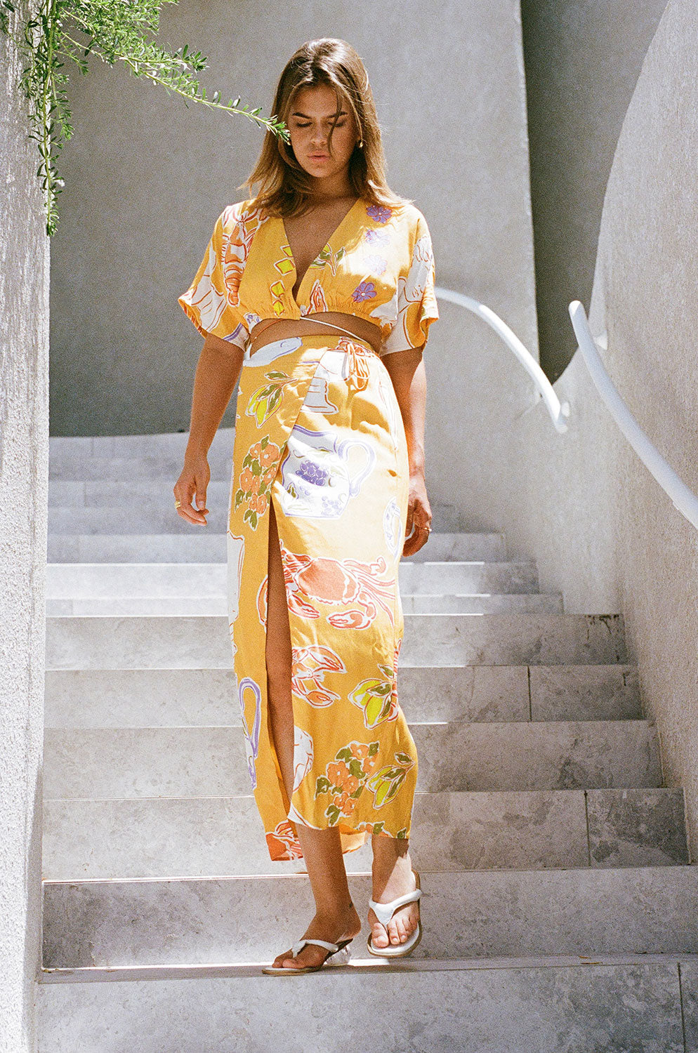 Stylish Leonie Wrap Top in Exclusive Ciao Yellow