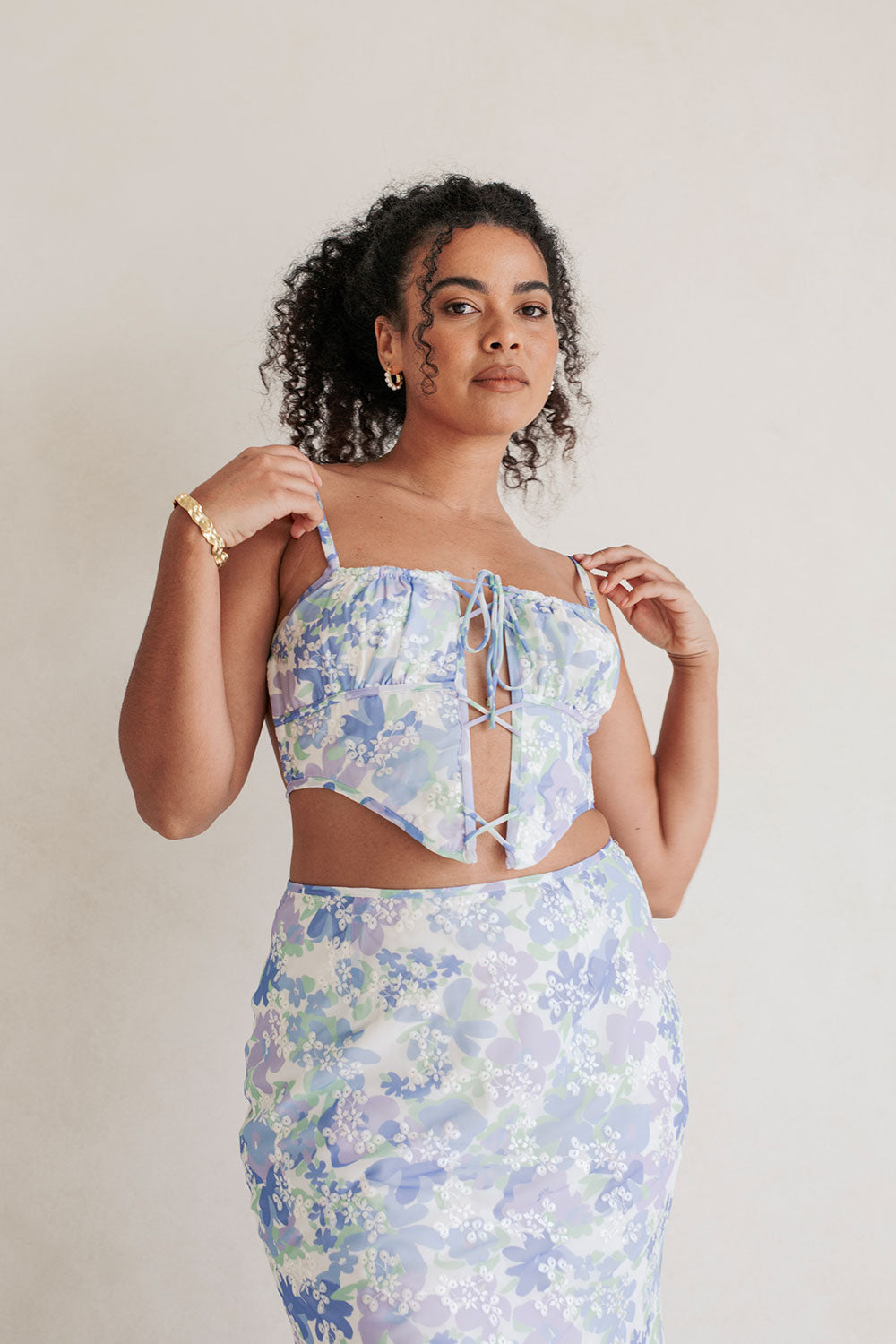 Sabo Exclusive Juniper Floral Print Robyn Corset Top for Women