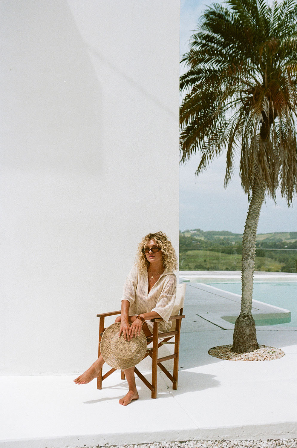 Summer Cream Sheer Woven Mini Shift Musa Dress