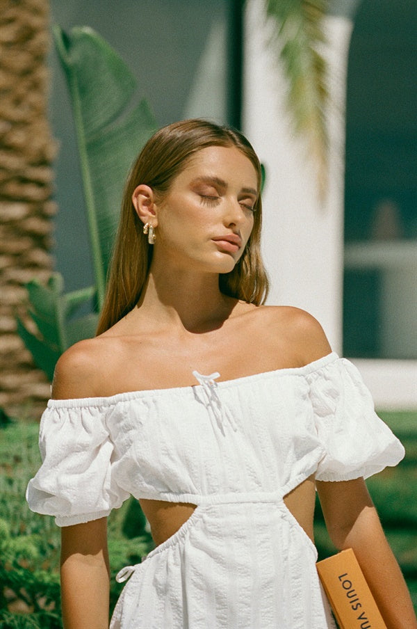 Unique Alana Dress Sample with Slightly Frayed Tie