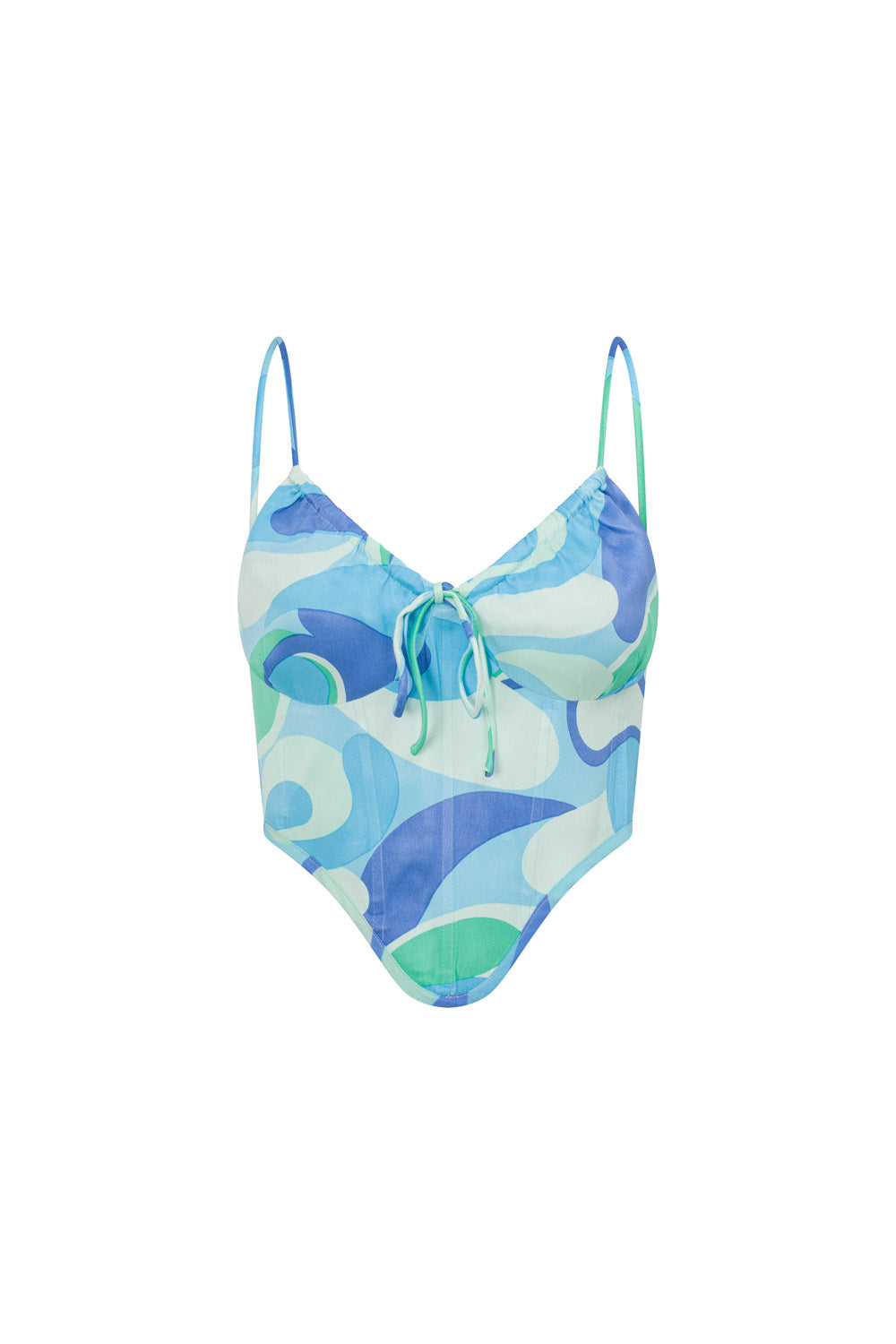 Exclusive Swirl Print Celyna Corset Top for Women