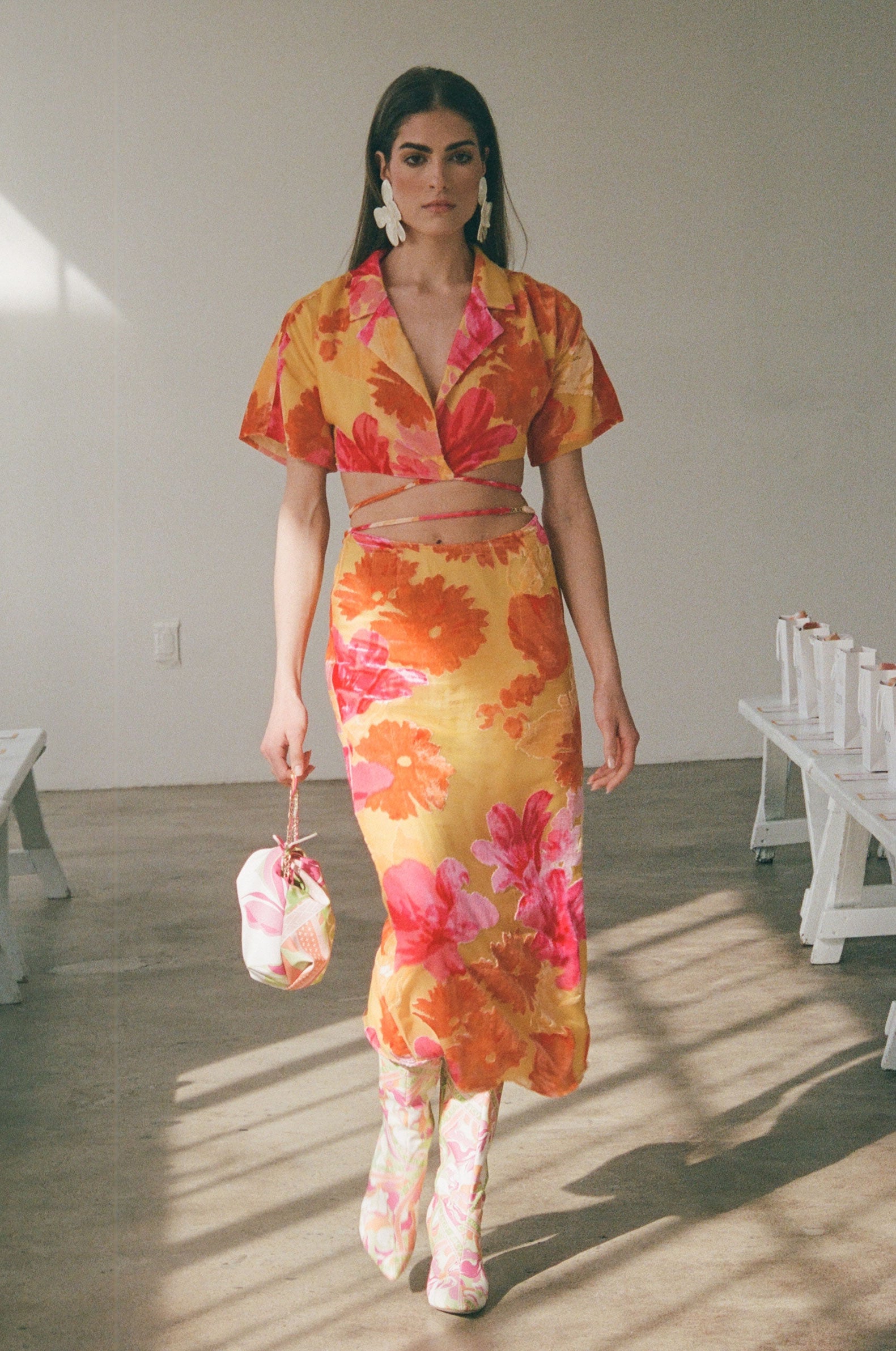 Sorrenta Floral Sunny Wrap Top - Exclusive Sample Piece